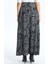 Yeni Sezon Beli Lastikli Desenli Kadın Etek 4