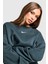 Sportswear Essantial Collection Oversize Kesim Petrol Mavisi Kadın Sweatshrit 3