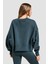 Sportswear Essantial Collection Oversize Kesim Petrol Mavisi Kadın Sweatshrit 4