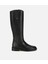 01CIH313330A100 KADIN Deri Siyah Lastik Detaylı Binici Düz Çizme 1