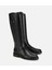 01CIH313330A100 KADIN Deri Siyah Lastik Detaylı Binici Düz Çizme 2