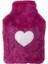 Sıcak Su Torbası Peluş Kalpli,koyu Pembe Termofor 27X17X2CM 1 Litre 1