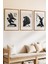 3 Parça Soyut Hareketler Temalı Ahşap Çerçeve Görünümlü Mdf Tablo Seti 2