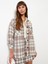 Yeni Sezon Ekose Uzun Kollu Tüvit Oversize Kadın Gömlek Ceket 1