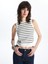 Yeni Sezon Bisiklet Yaka Çizgili Crop Kadın Triko Atlet 2