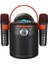 Bluetooth Aile Parti Seti Kablosuz Çift Mikrofon 6 Ses Degıstırme Siyah 1