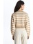 Yeni Sezon Polo Yaka Çizgili Uzun Kollu Crop Kadın Triko Kazak 5
