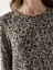Yeni Sezon Bisiklet Yaka Leopar Desenli Kadın Bluz 4