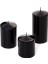 Siyah Silindir Mum Seti (5,5 cm -7,5 Cm-10 Cm) 2