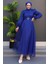 Elfida Tesettür Elbise Gece Mavi 2