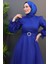 Elfida Tesettür Elbise Gece Mavi 5