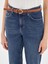 Yeni Sezon Beli Kemerli Mom Fit Kadın Jean Pantolon 3
