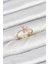 Pirinç Gold Renk Pembe Kelebek Kadın Yüzük 1