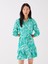 Yeni Sezon Desenli Uzun Kollu Kadın Gömlek Elbise 2