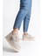 Kadın Halat Bağcıklı Süet Yıldız Detaylı Kalın Taban Bot & Bootie 1