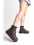 Kadın Platform Kalın Taban Bağcıklı Triko Detaylı Günlük Bot & Bootie 1
