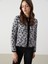 Yeni Sezon Bisiklet Yaka Leopar Desenli Kadın Triko Hırka 1