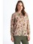 Yeni Sezon Bağlamalı Yaka Çiçekli Uzun Kollu Kadın Bluz 1