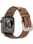 Apple Watch Uyumlu Deri Kordon Vigo 42-44-45MM G2 Kahve 2