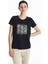 Yeni Sezon Bisiklet Yaka Baskılı Kısa Kollu Kadın Tişört 1