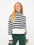 Yeni Sezon Balıkçı Yaka Çizgili Uzun Kollu Kadın Triko Kazak 2