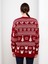 Yeni Sezon Bisiklet Yaka Yılbaşı Temalı Uzun Kollu Kadın Triko Kazak 5