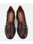 01AYH312800A480 KADIN Deri Kahverengi Tokalı Yüksek Topuklu Klasik Loafer 6