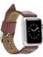 Apple Watch Uyumlu Deri Kordon 42-44-45MM SM25 Bordo 1