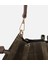 03CAH316270A880 KADIN Süet Deri Haki Bucket Omuz Çantası 7