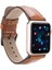 Apple Watch Uyumlu Deri Kordon 38-40-41MM RTST2EF Taba 1