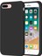 Kılıf 7 / 8 ile Uyumlu Içi Kadife Lansman Silikon Kılıf Şok Emici Full Kasa Koruma Sağlayan Kılıf (Siyah) 1
