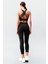 Siyah Yüksek Bel Toparlayıcı Çapraz Sırt Detaylı Slim Fit Kadın Tayt Takım - 95283 10