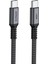 Şarj ve Veri Aktarım Kablosu 20V5A, Type C&apos;den Type C&apos;ye, 100W, Çift Kat Örgülü (Gri, 2 Metre) 1