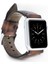 Apple Watch Uyumlu Deri Kordon 42-44-45MM SM26 Kahve 1