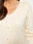 Yeni Sezon V Yaka Nakışlı Uzun Kollu Kadın Tişört 4