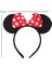 Kırmızı Fiyonklu Minnie Mouse Taç Fare Tacı Kafa Bandı 5