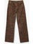Normal Bel Düğmeli Düz Paça Zebra Desenli Jean Pantolon - Straight Fit Jean 3
