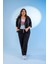 Kadın Büyük Beden Fermuarlı Eşofman Siyah Takımı 1