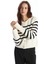 Yeni Sezon Bisiklet Yaka Çizgili Kadın Triko Hırka 1
