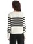 Yeni Sezon Bisiklet Yaka Çizgili Kadın Triko Hırka 4