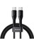 CA-5643 60W 3A Type-C To Type-C Şarj ve Data Kablosu Siyah - 2m 1