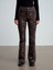 72082 Leopar Desenli Flare Jean-Kahve 5
