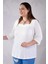 Kadın 1112048 Bürümcüklü Fermuarlı Beyaz Bluz 4