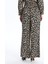 Yeni Sezon Beli Lastikli Leopar Desenli Kadın Pantolon 4