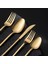 Lora Parlak Gold 60 Parça 12 Kişilik Çatal Kaşık Bıçak Takımı 3