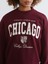 Yeni Sezon Chicago Baskılı Oversize Kadın Sweatshirt 3