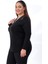 Kadın Büyük Beden Dantelli Fermuarlı Bluz Siyah 6