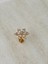 Kar Tanesi Şeklinde Taşlı Gold Piercing 1