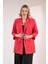 Kadın Büyük Beden Cepli Kırmızı Ceket 3