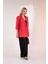 Kadın Büyük Beden Cepli Kırmızı Ceket 8